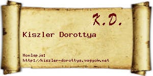 Kiszler Dorottya névjegykártya