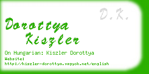 dorottya kiszler business card